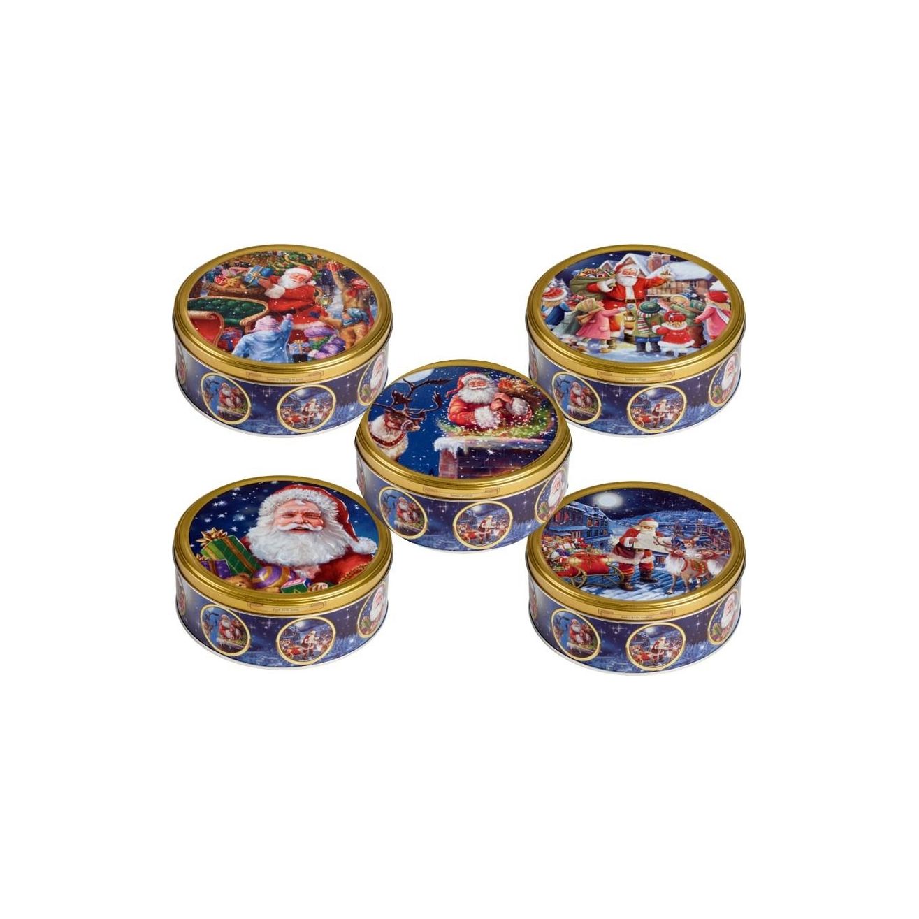 Jacobsens Nostalgic Santa Tin